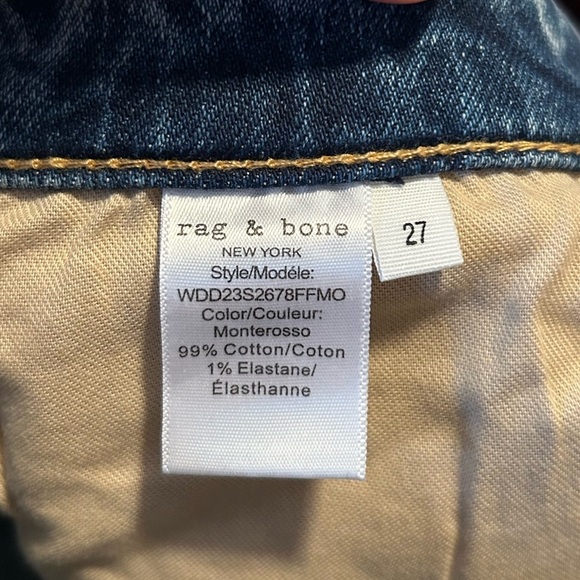 rag & bone Dre Low Rise Slim Boyfriend Jeans Size 27 - Picture 9 of 10